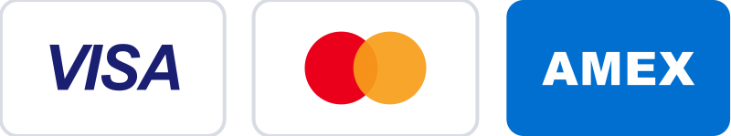 Accepted payments: Visa, Mastercard, American Express